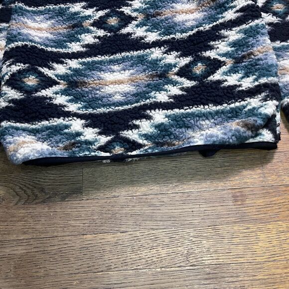 Home Free Aztec Design Pull Over Teddy Cozy OHIO Sweatshirt Sweater Size Medium - Picture 9 of 15